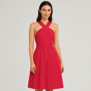 J. Crew Whitley Silk Taffeta Dress Red / Bright Poppy Size 4P NWOT Cocktail